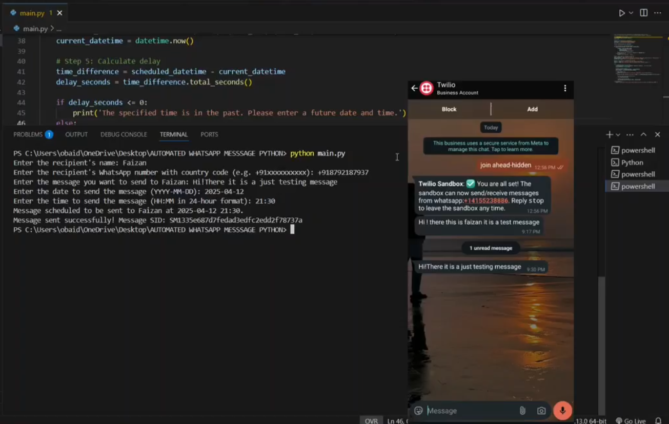 Twilio Auto Text